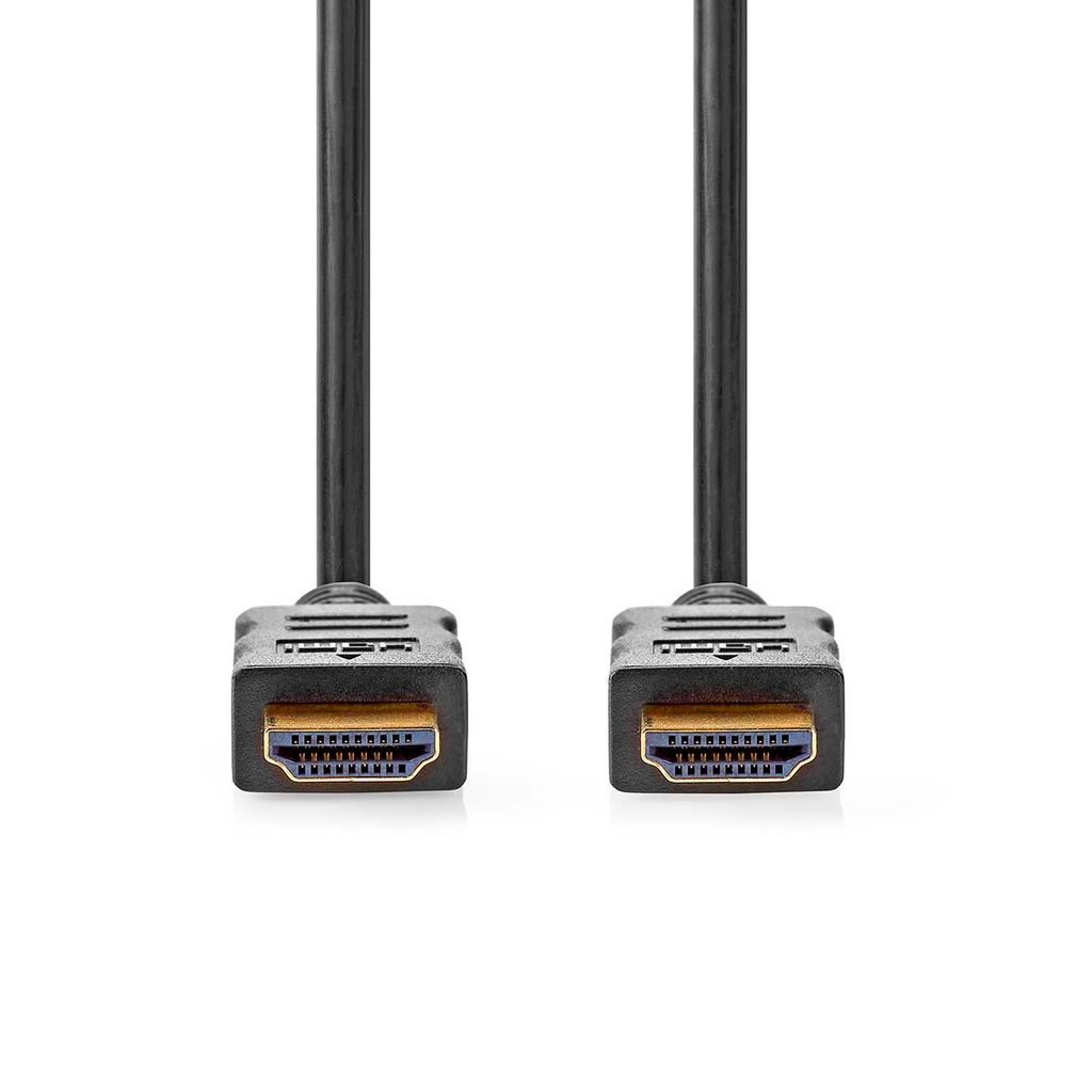 Nedis High Speed HDMI Kabel mit Ethernet - HDMI Stecker - HDMI Stecker - 4K@60Hz - ARC - 18 Gbps - 2.00 m - Rund - PVC - Schwarz - Box