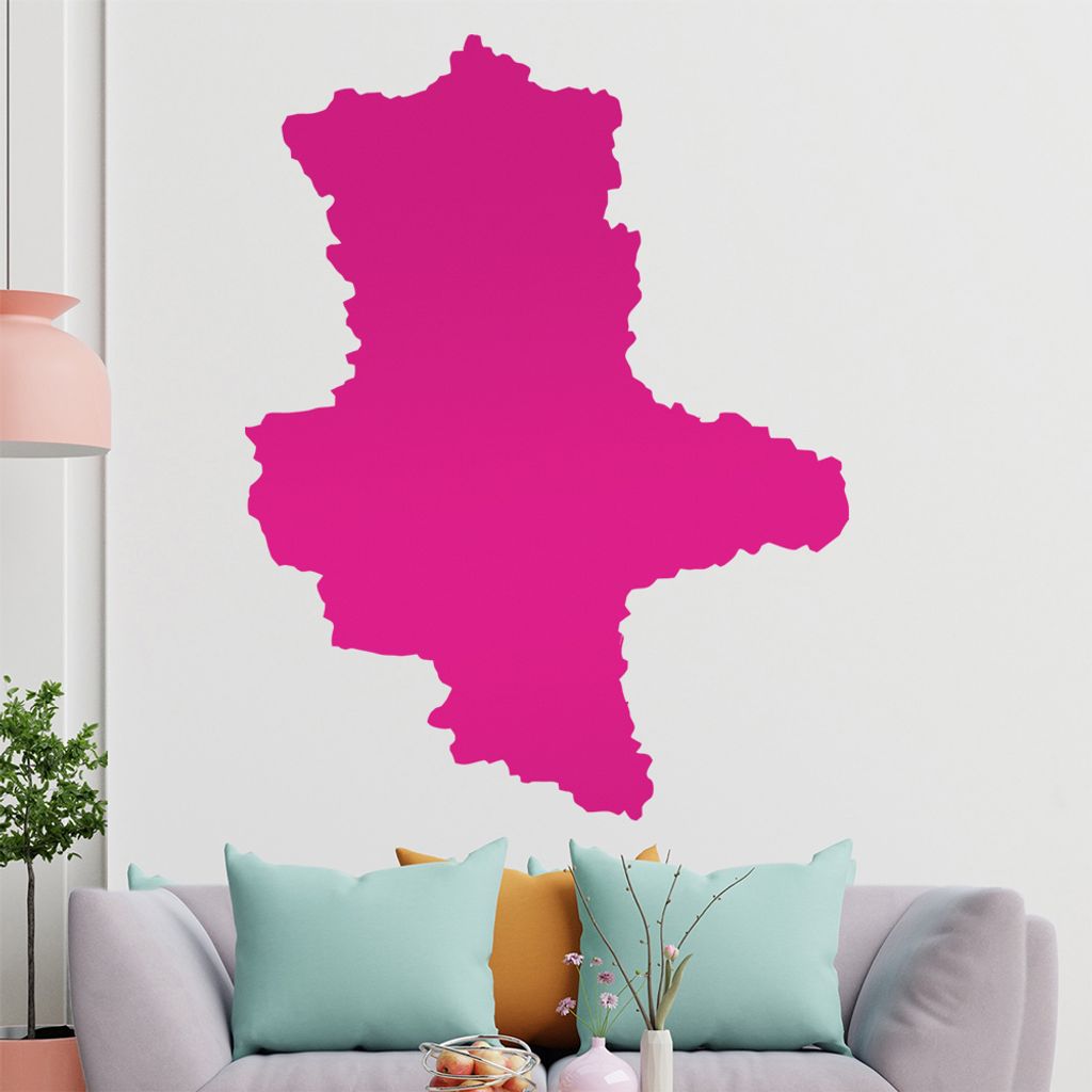 KIWISTAR Bundesland Sachsen-Anhalt - Magdeburg Bauhaus Dessau Wandtattoo in 6 Größen - Wandaufkleber Wall Sticker - Dekoration, Küche, Wohnzimme...