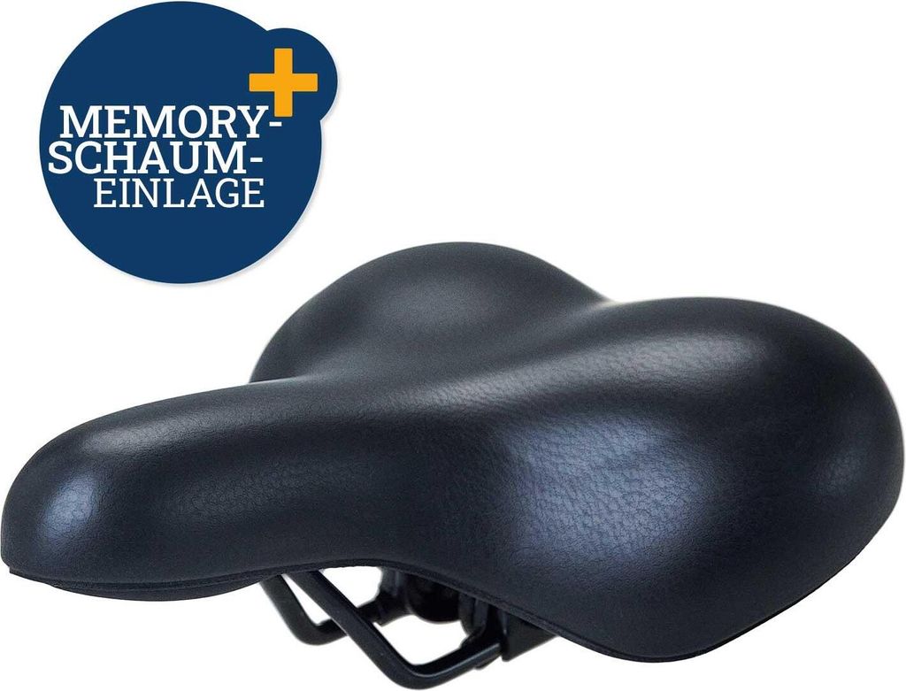Filmer Premium 49205 Fahrradsattel Memoryschaum + Elastomerfederung inkl. Sattelkloben