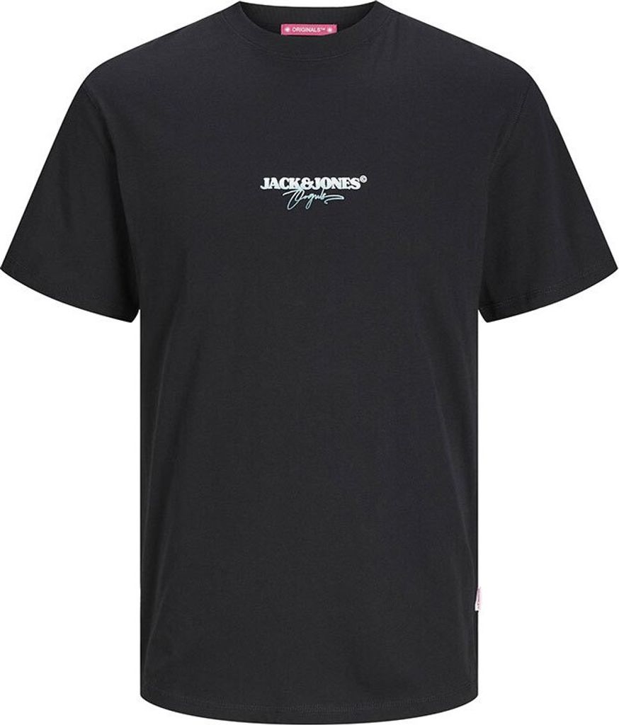 Jack & Jones Aruba Puff Branding Kurzarm-t-shirt Schwarz S Mann Schwarz S