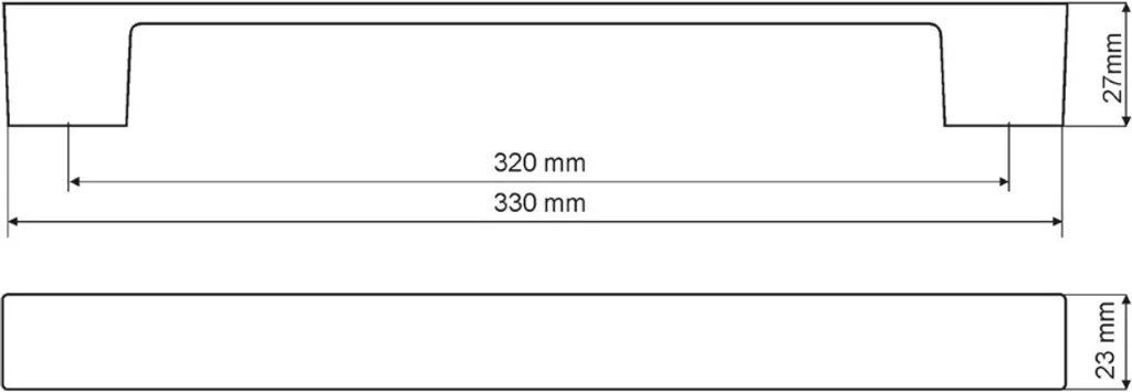 Poignée UU25 320 mm nickel brossé : la solution contre les traces de doigts
