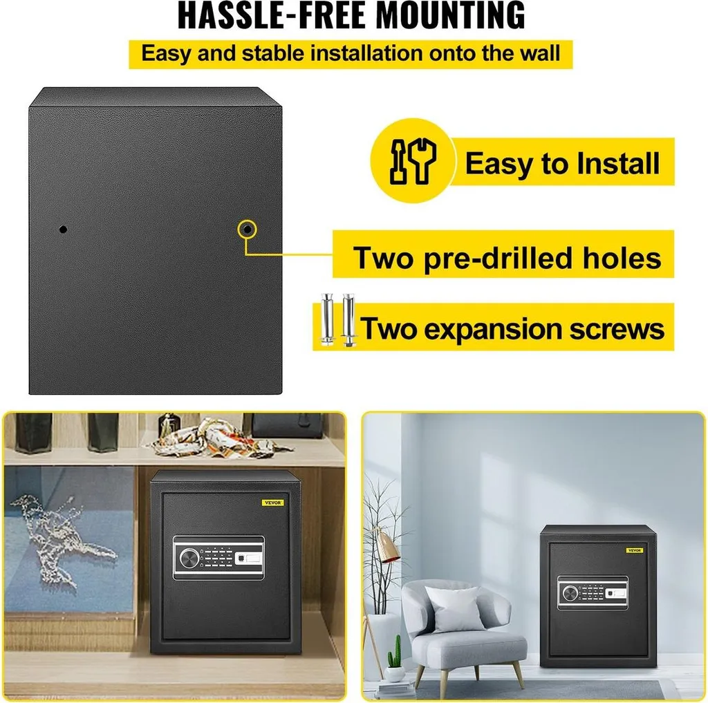 Cassaforte Ignifuga Biometrica - Sicurezza Professionale 1.7 cu.ft - 6