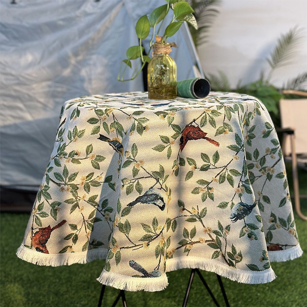 Runde Tischdecke abwaschbarer Tisch Tischdecke aus Leinen Esstischdecke Retro-Tischdecke Round Table Cloth tischwäsche Runde Tischhülse Tischdeck...