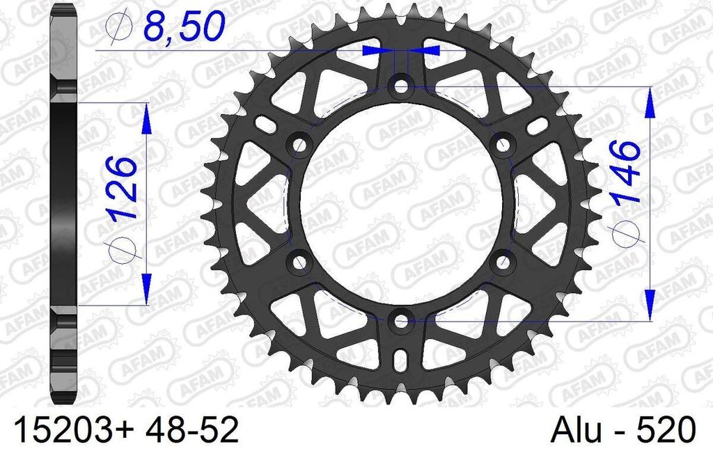 AFAM Kettenrad 15203+48 Hinten für SUZUKI MOTORCYCLES DR-Z Produktbild 