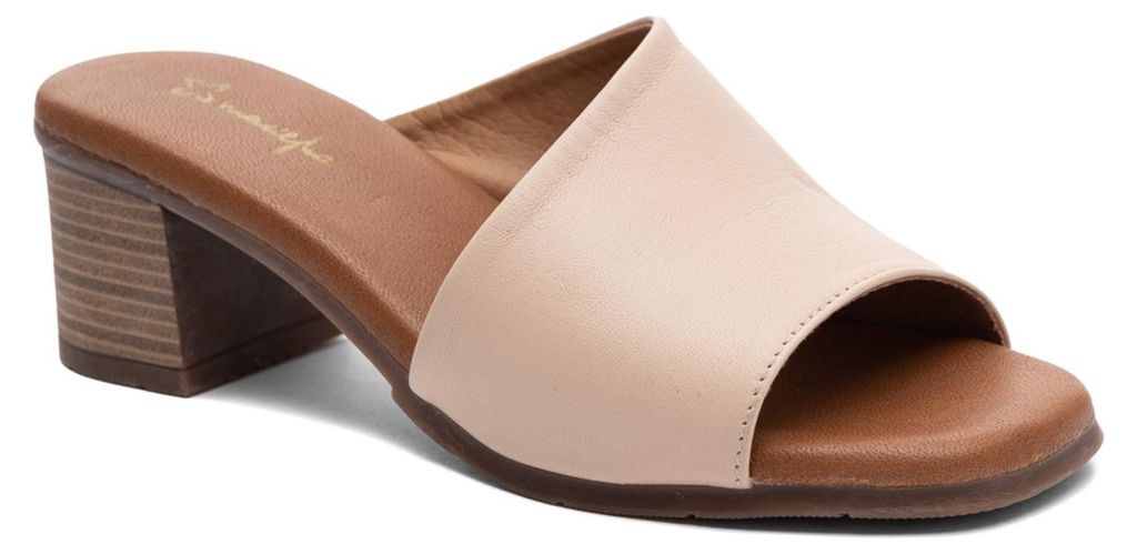 Damen Sommer Flipflops Beige aus Naturleder Modell E739504001