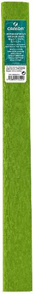 Papier crêpé vert pour fleurs artificielles et décors Canson 50cm
