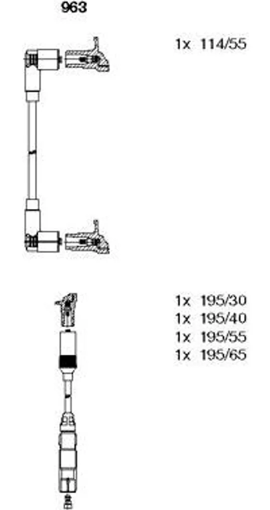 BREMI 963 Set cavi accensione OE compatibile con Golf IV