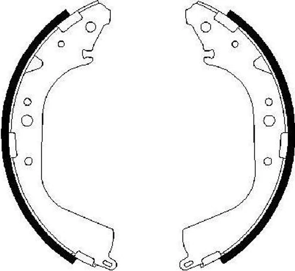 BOSCH 0 986 487 414 Set ganasce freno OE 0449526060 compatibile con 4 Runner, Hiace, Hilux, Land Cruiser