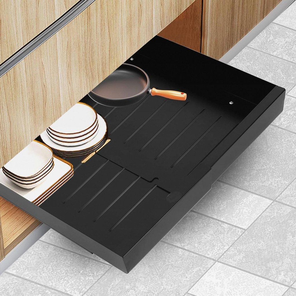 1 Stück Pull out Cabinet Organizer,Ausziehbarer Schrank-Organisator,Ausziehbare Schubladen,Küchenschrank für Töpfe,Roll-out-Regal Lagerung für...