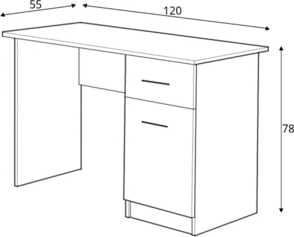 Bureau Elmo compact : solution de rangement pour petits espaces pro - 2