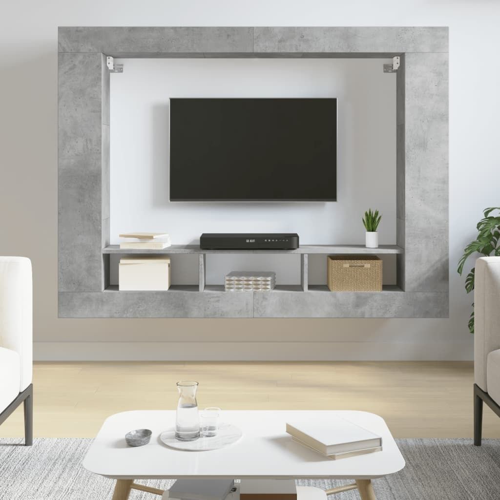 Maison Exclusive - TV-Schrank Betongrau 152x22x113 cm Holzwerkstoff