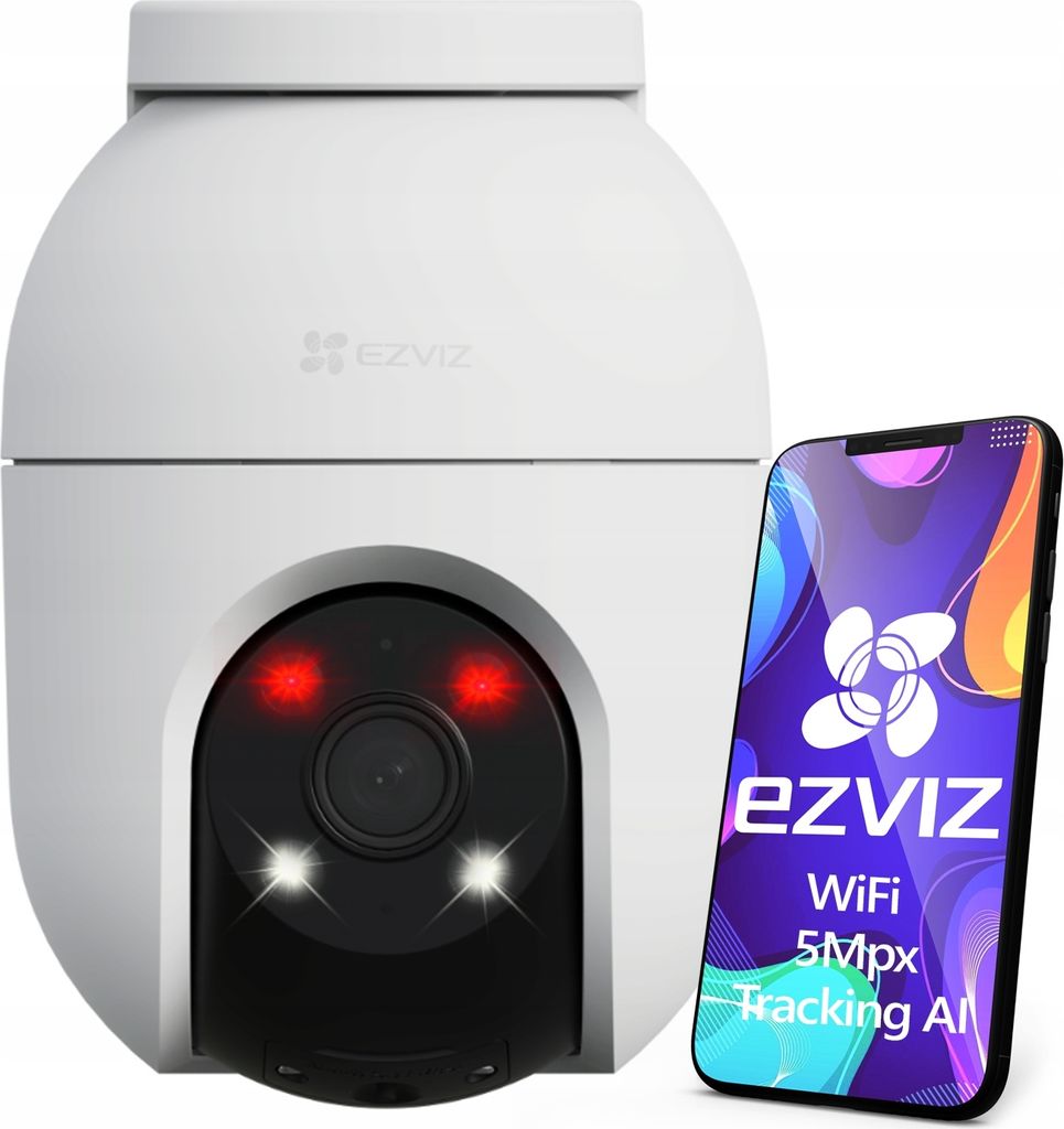 Outdoor Wifi Kamera 5Mpx 3K Ai Tracking 360° Nacht Hd Dual Licht