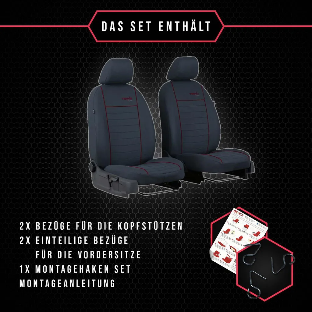 Coprisedili Ultra Resistenti Renault Trafic Rosso Scuro BUS - 8
