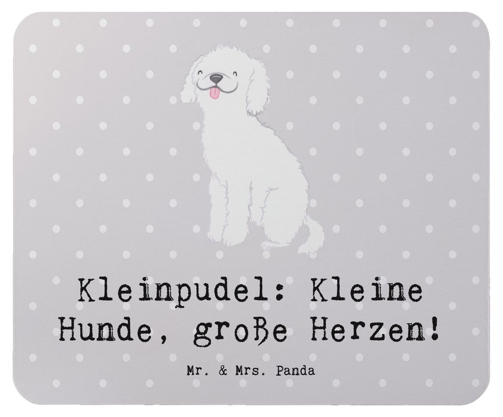 Mr. & Mrs. Panda Mouse Pad Kleinpudel Liebe - Grau Pastell - Geschenk, Liebesbeweis, mausteppich, Mousepad, Hunderassen Eigenschaften, mousematte, ...
