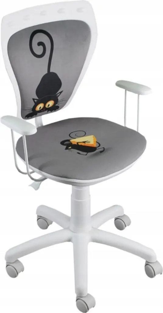 Sedia da Scrivania per Bambini Gatto 55x97cm | Sedia Girevole Cameretta