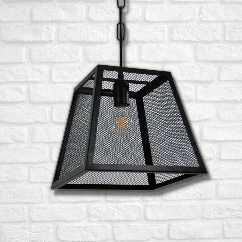 Suspension MADERA Métal Noir : Solution Éclairage Design Haut Plafond