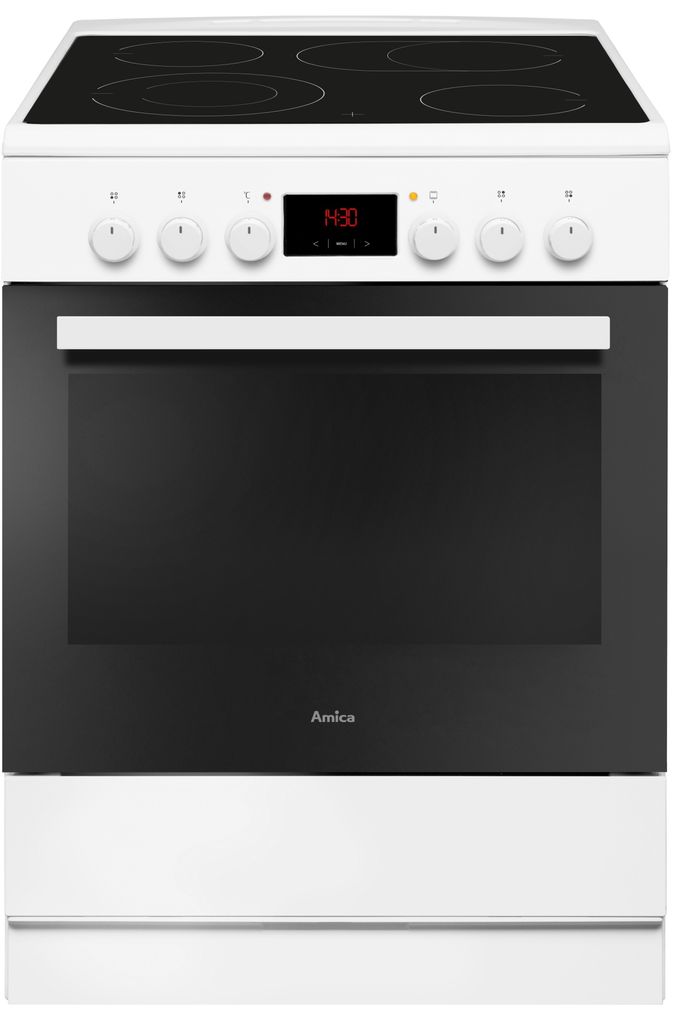 Amica - SHC 913 001 W - Standherd - Glaskeramik - Weiß - 60 cm
