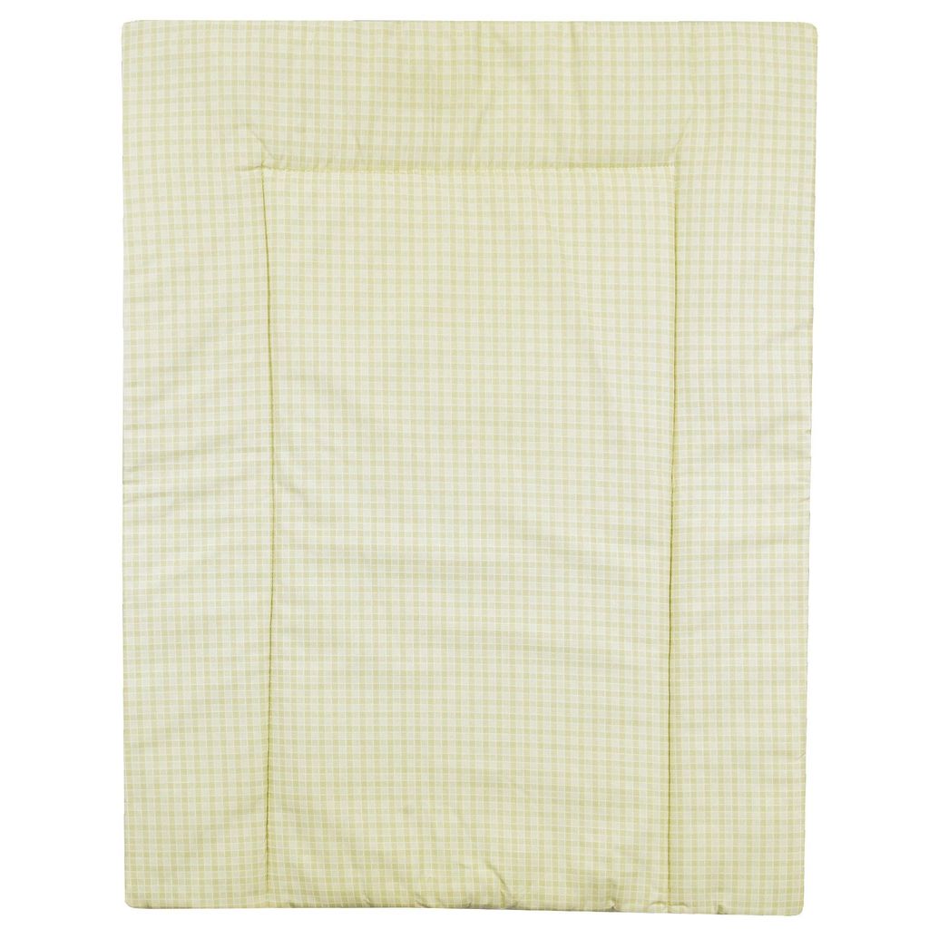 Baby Delux Wickeltischauflage 60x70 cm Wickelauflage Wickelunterlage Baumwolle wasserdicht Karro Beige
