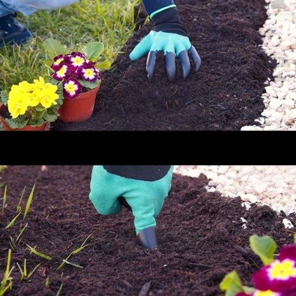 Gartenhandschuhe 8 Klauen 2 Paare - Pflanz- und Gartenarbeitshandschuhe für Frauen und Männer - Farbe Zufällig