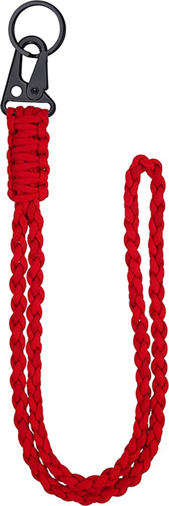 Tragbares geflochtenes Schlüsselband für Outdoor-Aktivitäten, strapazierfähiges Paracord-Schlüsselband mit Schnalle, starkes Seil zum Aufhäng...