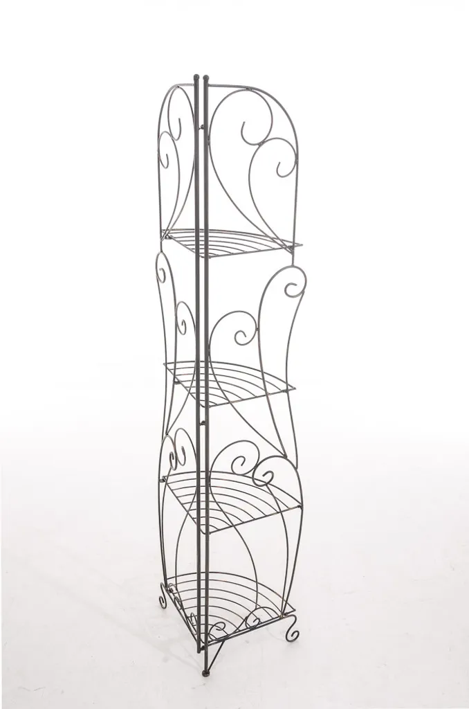 CLP Étagère Irma Bronze - Support de Rangement en Fer de Style Rétro