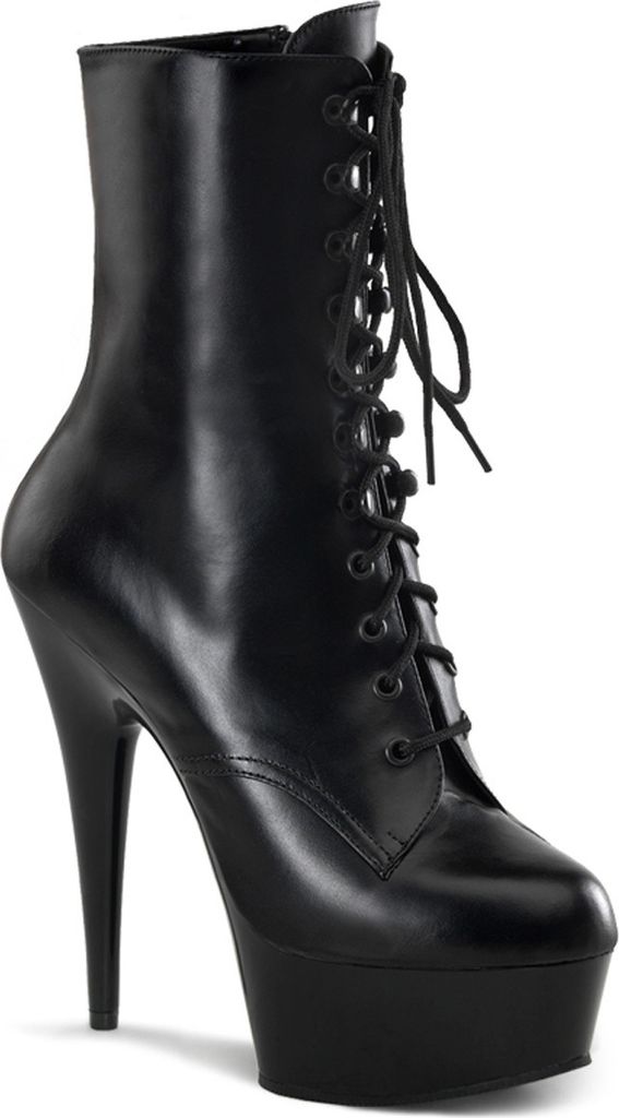 DELIGHT-1020 Damen Booties von Pleaser, Schwarz Leder , EU Produktbild 
