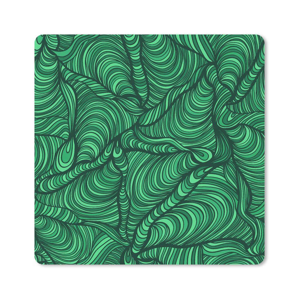 MuchoWow Mauspad Mousepad Grün - Muster - Sommer 20x20 cm - Mousepads - Maus Mat - Pad - Mausunterlage - Desk Mat - Bureauartikeln