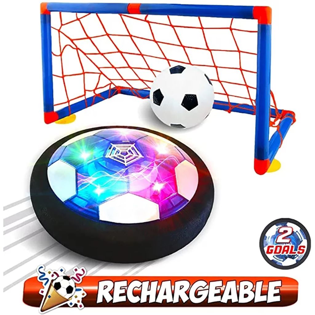 Air Soccer USB Fussball Schwebender Luftkissen Fußball mit Farb-LEDs Beleuchtung 