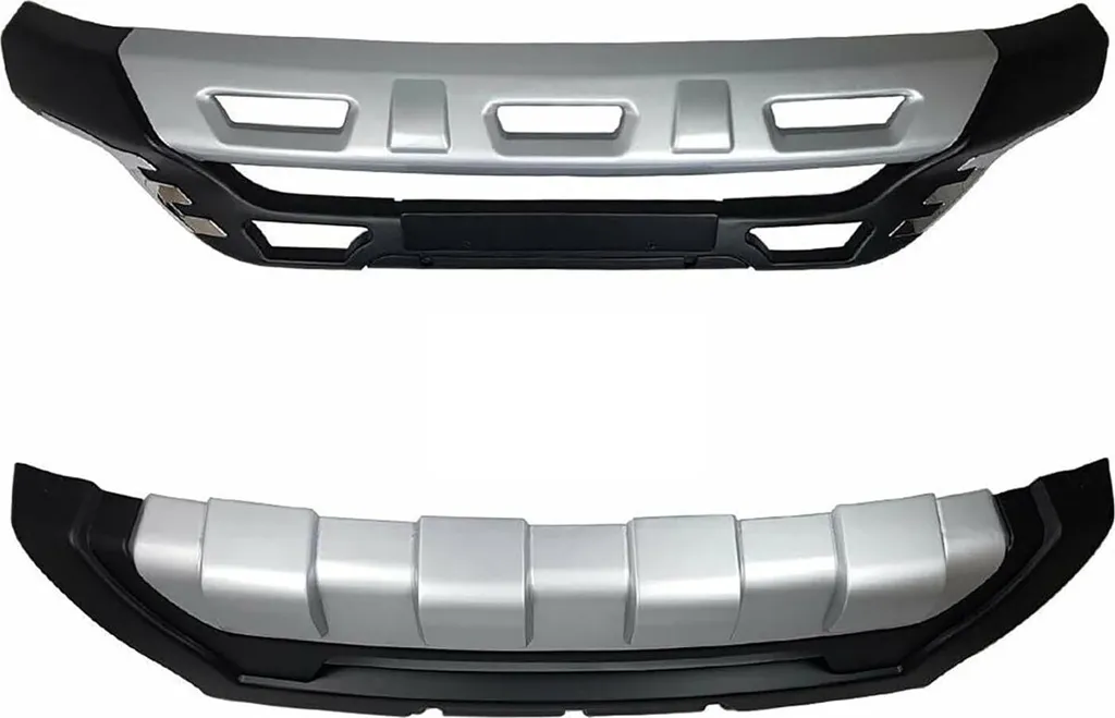 Diffuseur de Pare-chocs Arrière Hyundai ix35 2010-2012 Argent et Noir 2x