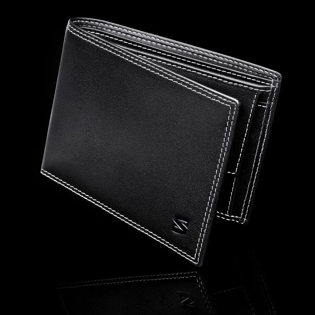 SERASAR Portafoglio da Uomo in Pelle [Genius] con Protezione RFID
