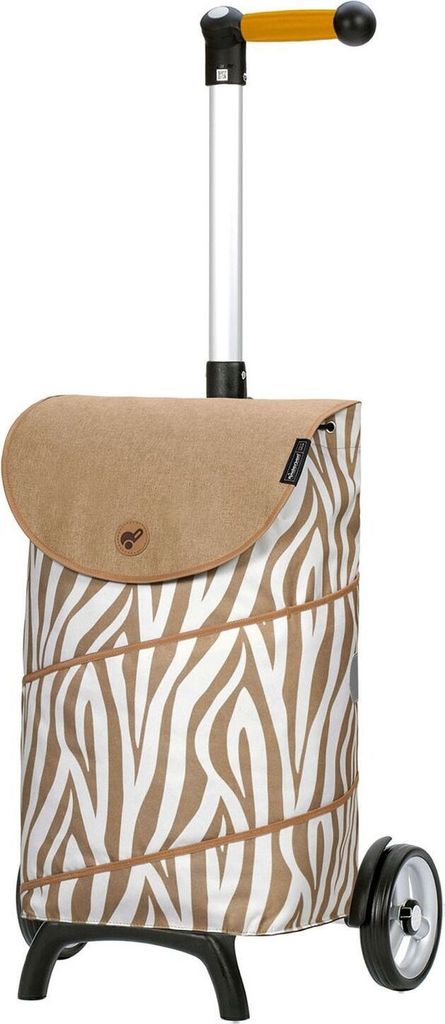 Andersen SHOPPER MANUFAKTUR Einkaufstrolley Unus Shopper Fun Tyra Zebra beige 119cm