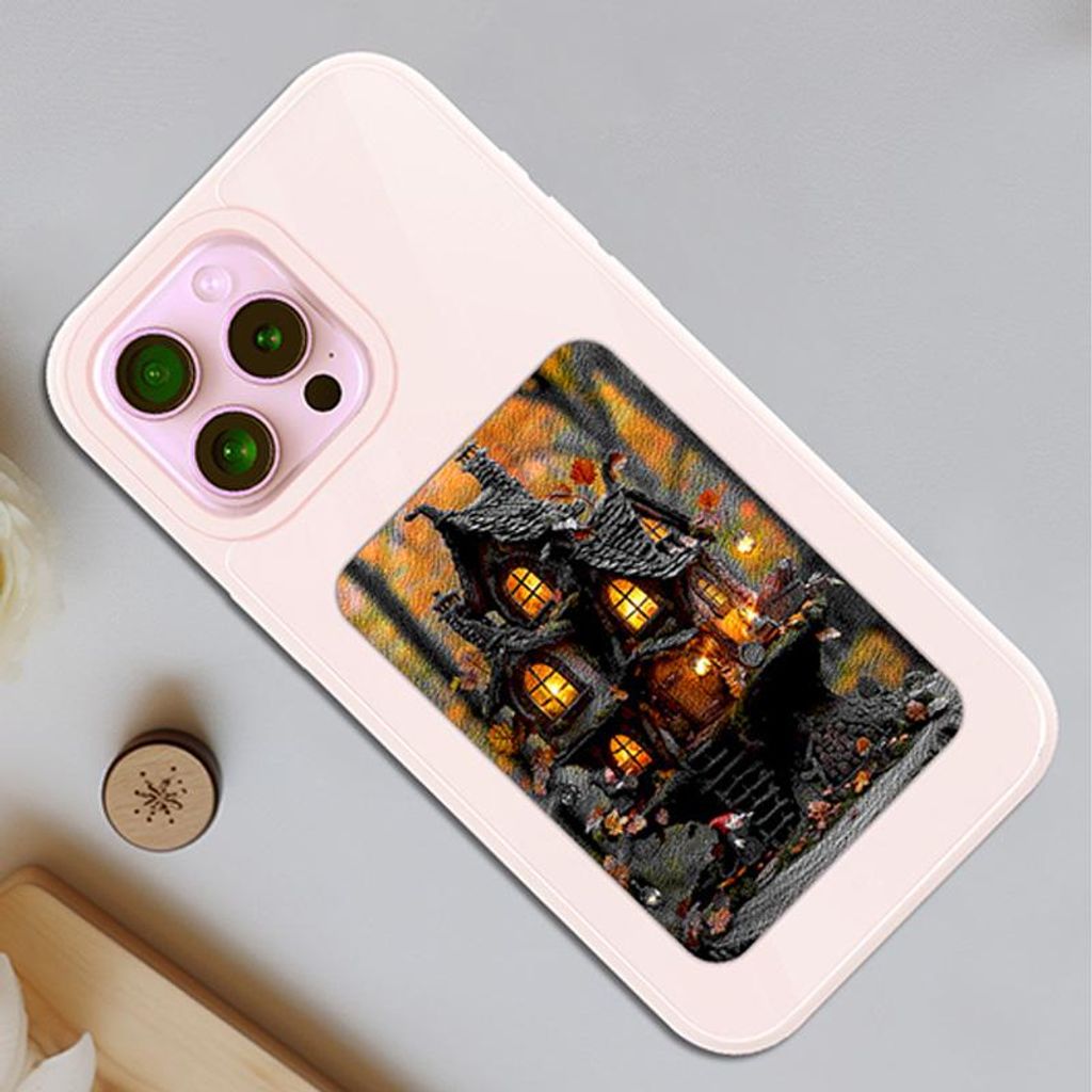 NFC E-Ink Display Hülle für iPhone 13 pro, Hülle für iPone, DIY Case, 4,1 Zoll Display, Rosa