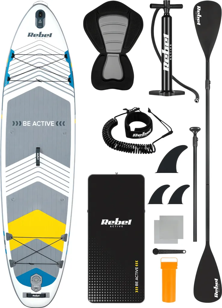 Paddle SUP Rebel RBA-4507 stable et rigide 335 cm pour débutants