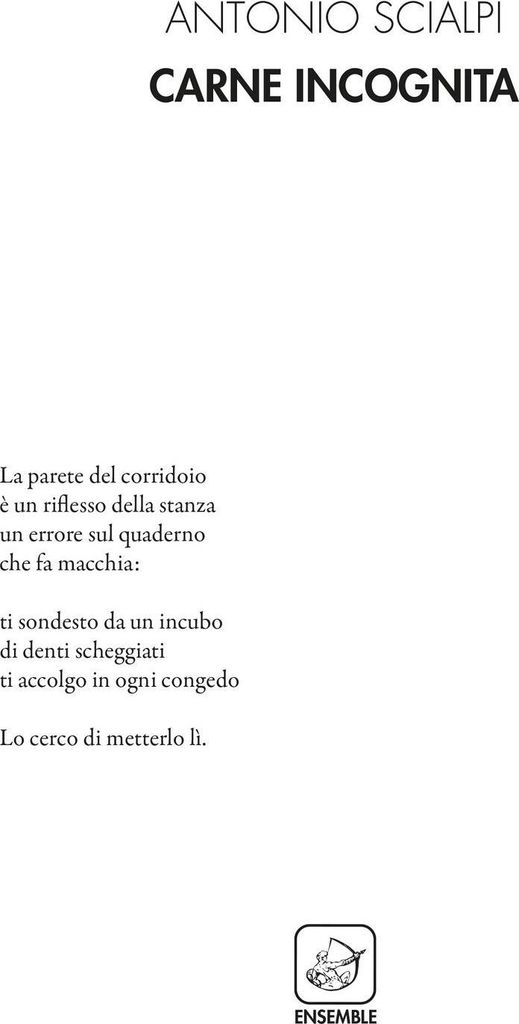 Scialpi, A: Carne incognita