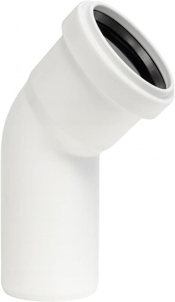 HT Bogen DN 32/45° weiß PP Kunststoff | mit Dichtung | Produktbild 