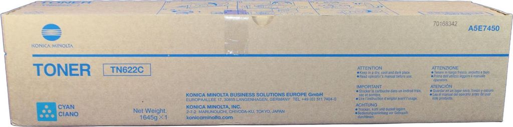 KONICA/MINOLTA Toner cyan TN-622C (95.000 Seiten)