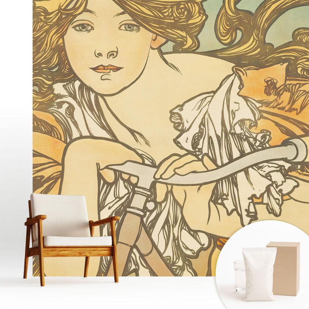 Fototapete - 250x250 cm - Tapete - Wandtapete - Wandbilder - Dekofolie - Tapete Folie - Wand - Dekoration - Wohnzimmer - Frühlingseleganz