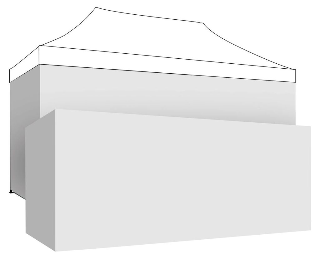 Satz von 4 seitlichen Leinwønden før Gazebo 3X4,5M mit Klettverschluss