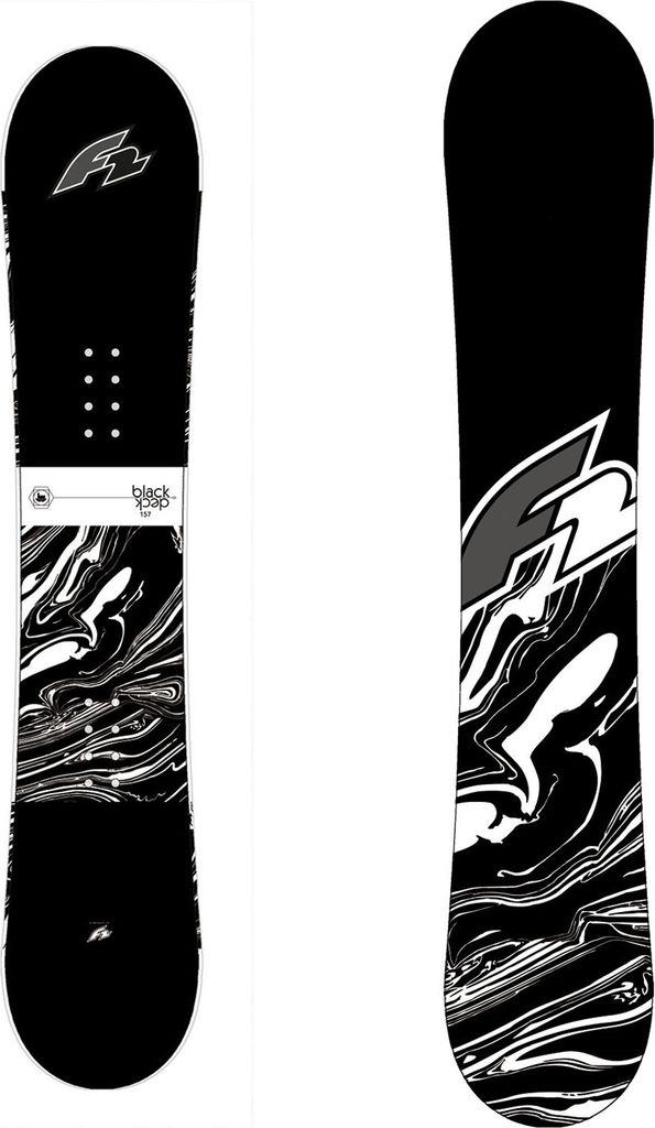 F2 Herren Snowboard Black Deck Freestyle 157mw cm Schwarz 2024/25