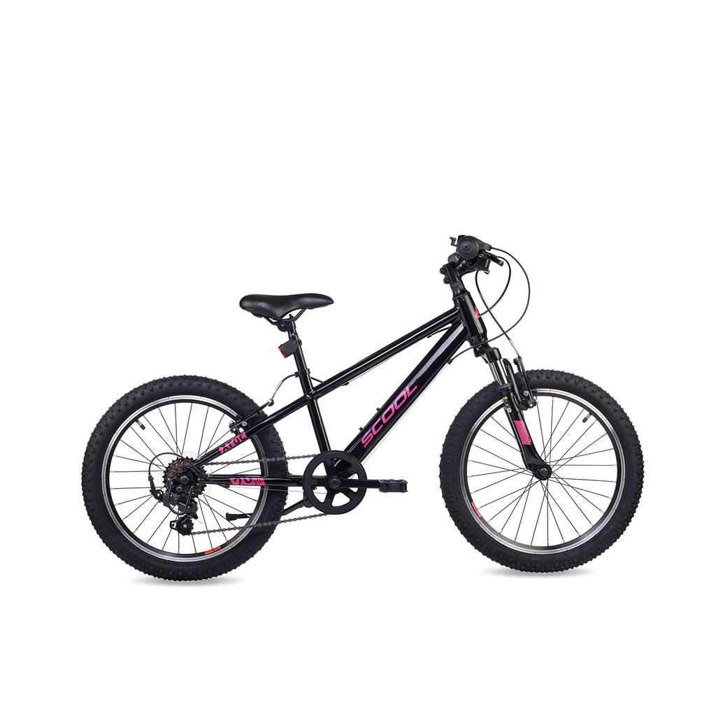 20 Zoll Kinderfahrrad, 6-Gang, MTB Kinderfahrrad, S’COOL Xroc, ab 6–10 Jahre, 115–135 cm, Orange/Pink