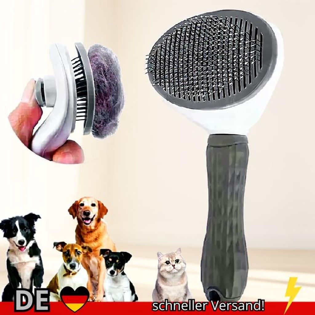 Haustier Hund Pinsel Katze Kamm Selbstreinigende Tier Haarentferner Für