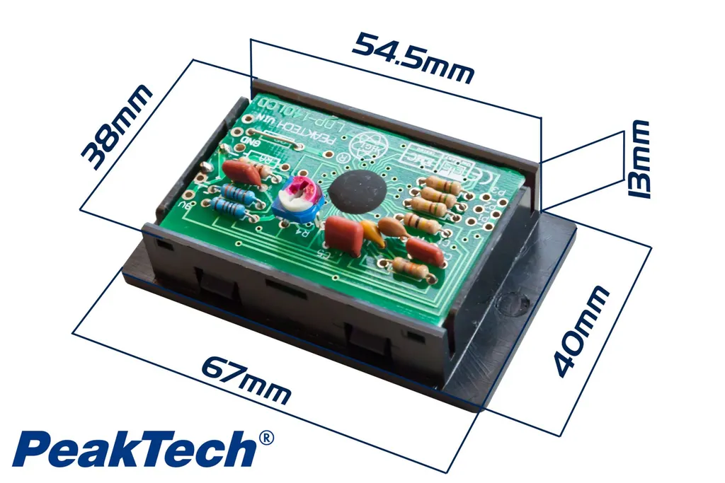 Module de Mesure de Tension LCD 13mm pour Tableau Électrique PeakTech - 5