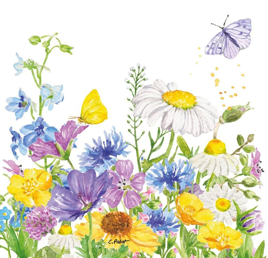 Servietten 33x33 cm - Summer Flowers