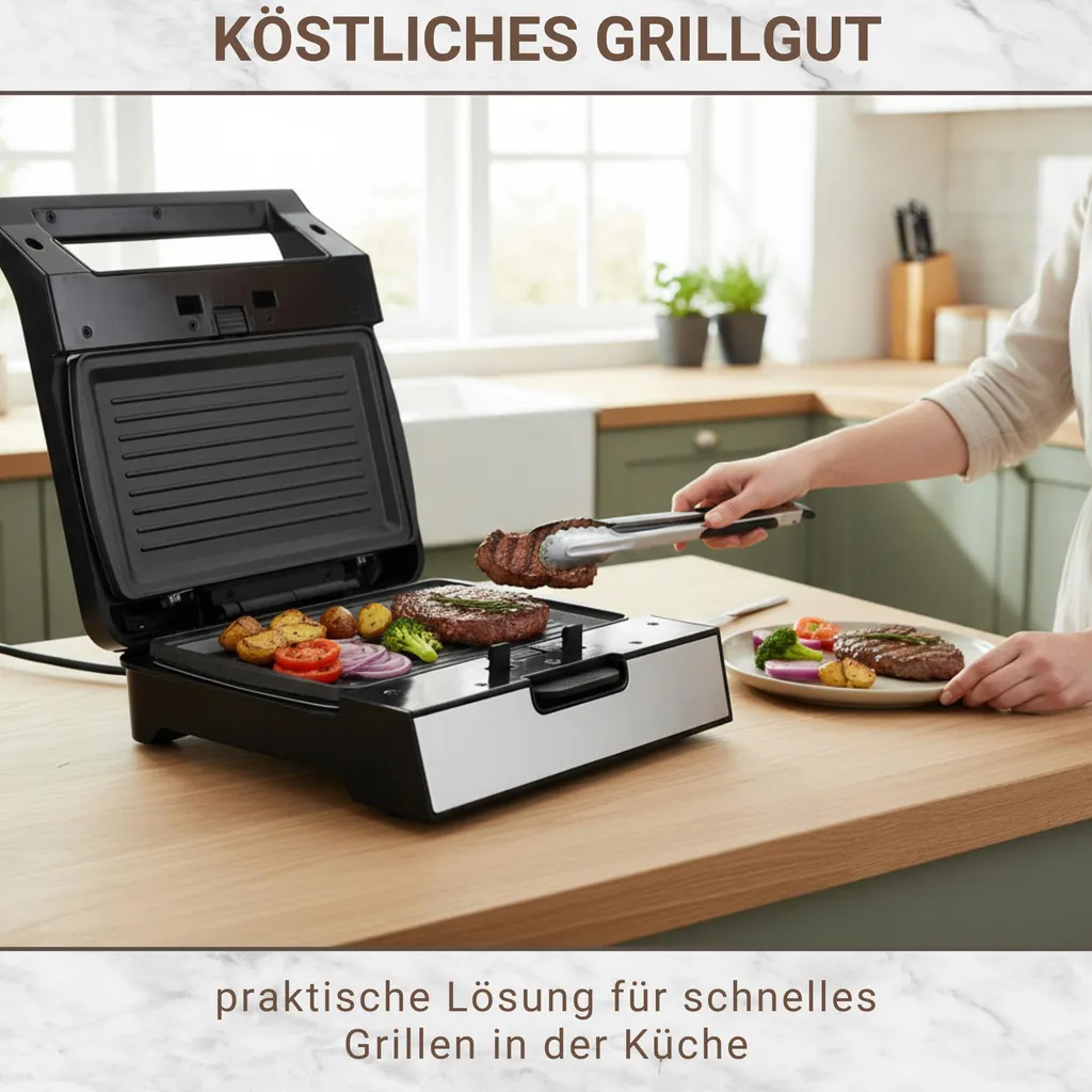 Gril de table pour viandes et paninis Gusto à plaques interchangeables - 3
