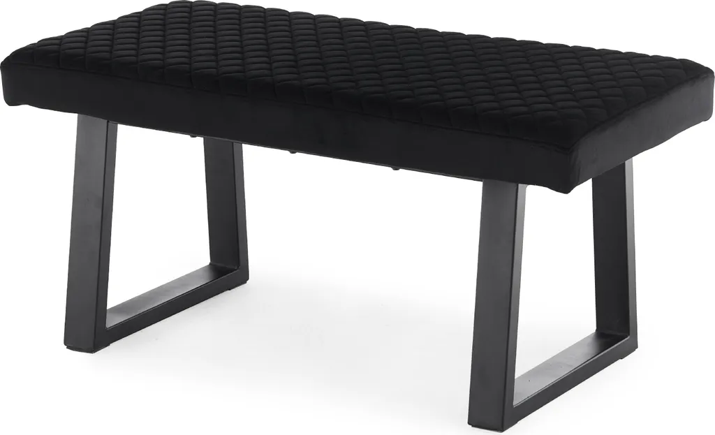 Banc Rembourré CLIPOP en Velours Noir - Repose-pieds Chic pour Entrée