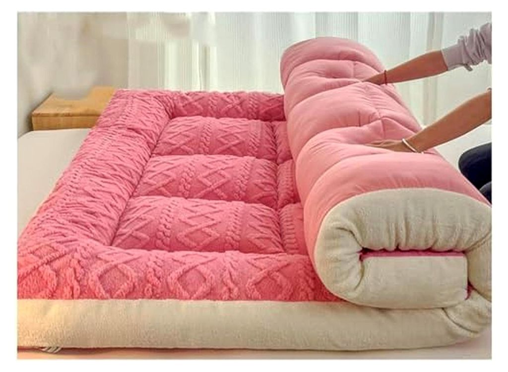 Faltbare Futon-Matratze für King-Size-Bett, weich, atmungsaktiv, aufrollbar, für Zuhause und Gästezimmer