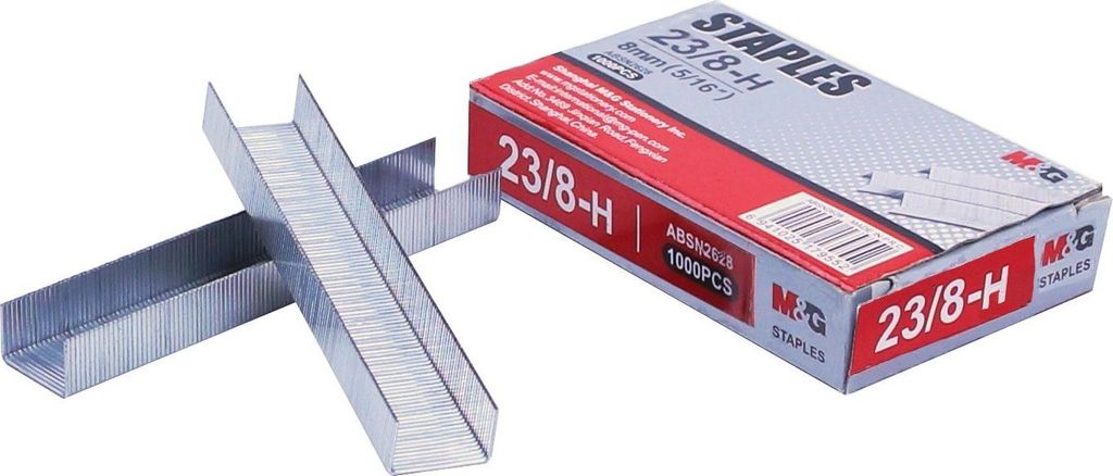 Heavy Duty verzinkte Heftklammern 23/8 1000 Stück MG