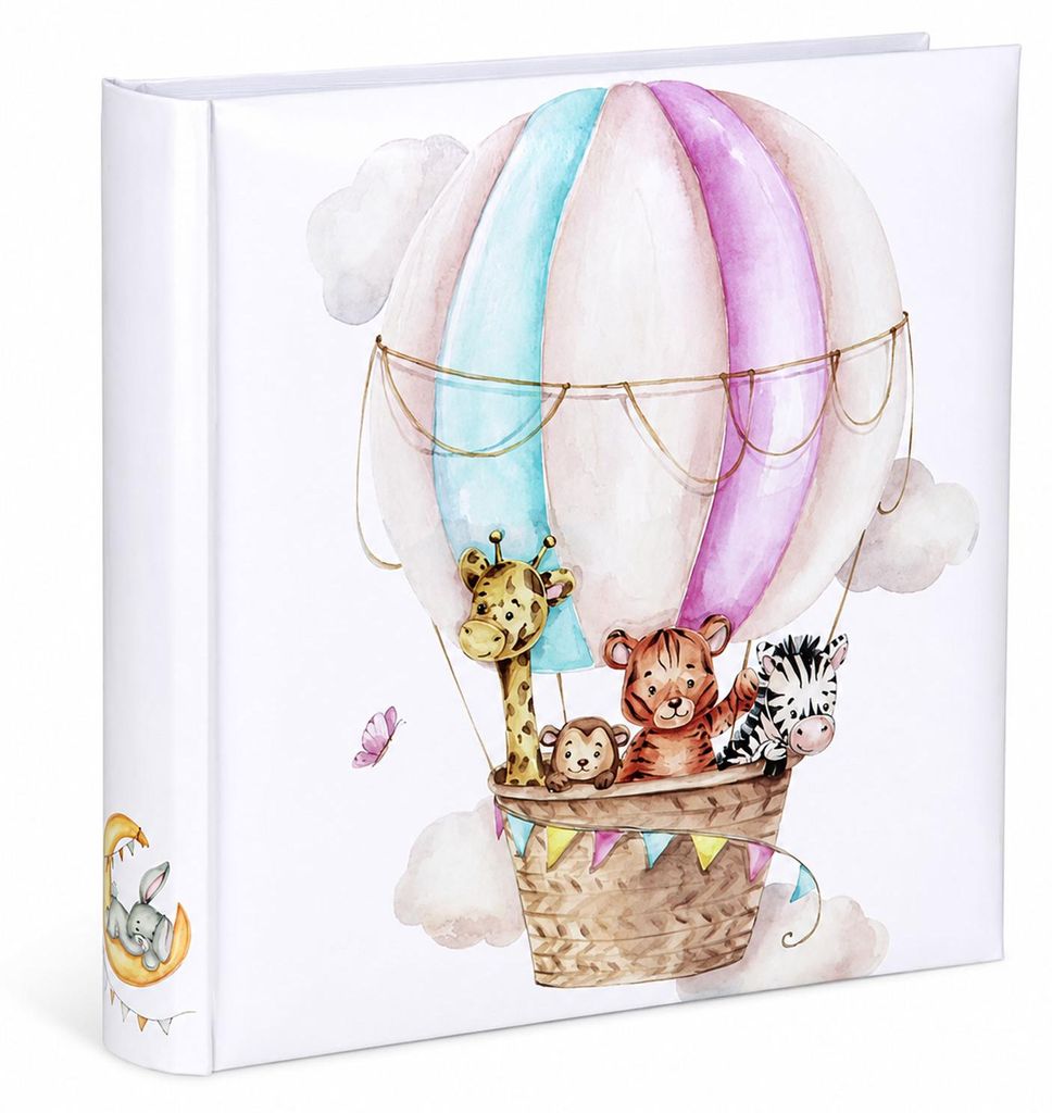Cat & Bears Fotoalbum 30x30 cm 100 weiße Seiten Baby Kinder Produktbild 