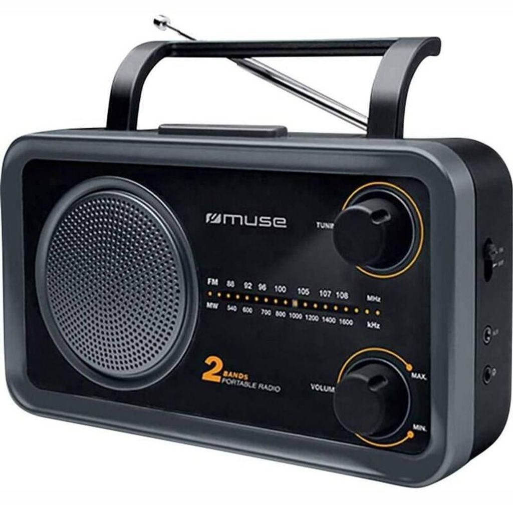 Muse M-06DS Radio Portable Analog Schwarz, Grau