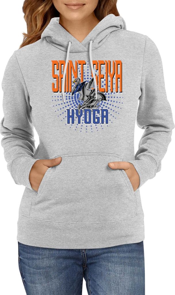 Damen Kapuzenpullover Japan Anime Manga Saint Anime Seiya Hyoga Hyoga, Lady L / Grau
